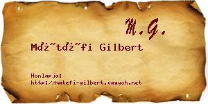 Mátéfi Gilbert névjegykártya